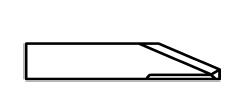 ATOM Blade 01030730, ATOM Blades 01030730,  ATOM Flashcut Blade, ATOM Cutter Blade, ATOM Plotter Blade, Solid Carbide Blade,  Tungsten Carbide Blade, ATOM, Blades, Oscillating Blade, 01030730