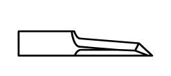 ATOM Blade 01030775, ATOM Blades 01030775,  ATOM Flashcut Blade, ATOM Cutter Blade, ATOM Plotter Blade, Solid Carbide Blade,  Tungsten Carbide Blade, ATOM, Blades, Oscillating Blade, 01030775