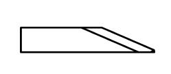 ATOM Blade 01033371, ATOM Blades 01033371,  ATOM Flashcut Blade, ATOM Cutter Blade, ATOM Plotter Blade, Solid Carbide Blade,  Tungsten Carbide Blade, ATOM, Blades, Oscillating Blade, 01033371