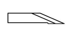 ATOM Blade 01033624, ATOM Blades 01033624,  ATOM Flashcut Blade, ATOM Cutter Blade, ATOM Plotter Blade, Solid Carbide Blade,  Tungsten Carbide Blade, ATOM, Blades, Oscillating Blade, 01033624