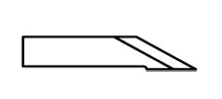 ATOM Blade 01033626, ATOM Blades 01033626,  ATOM Flashcut Blade, ATOM Cutter Blade, ATOM Plotter Blade, Solid Carbide Blade,  Tungsten Carbide Blade, ATOM, Blades, Oscillating Blade, 01033626